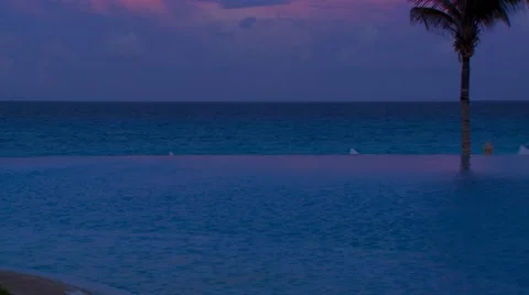 View of sea at night Stock Footage 54593045