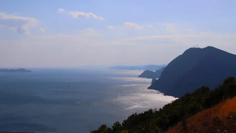 View of the sea from the observation park (Kamae, Saiki City, Oita Prefecture) Stock Footage 338003967