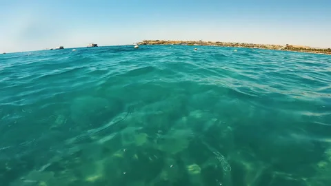 View from the sea over shore. Stock Footage 158317709
