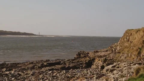 View of sea from rock beach. 動画素材 201524819