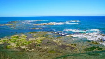 View of the sea with rocks Vídeo Stock 85491134