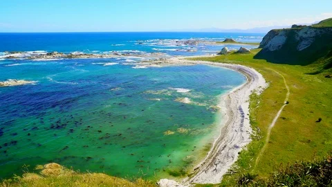 View of the sea with rocks Vídeo Stock 85491164