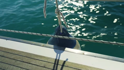 View of the sea from a sailing boat deck. Yachting on the Adriatic Sea. Stock-Footage 320717441