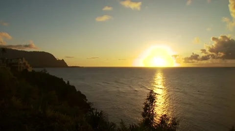 View of sea at sunset Video stock 54592664