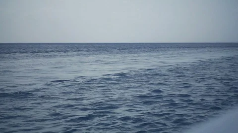 View of the sea surface from the ship vessel Stock Footage 73108198