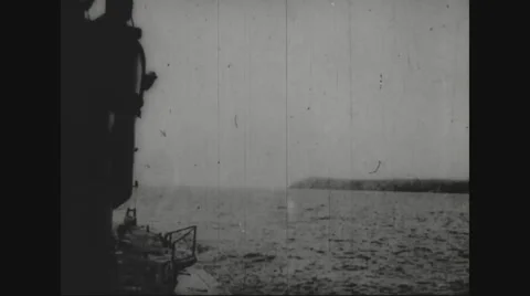 View of sea from the u-boat Stock Footage 43318212