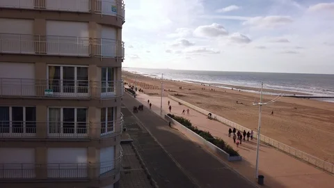 View on sea wall Stock Footage 119830769