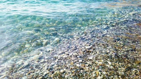 View of the sea waves at the beach Stock Footage 241096435