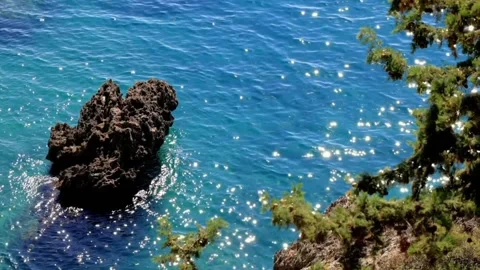 The view of the sea waves Stock Footage 234195650