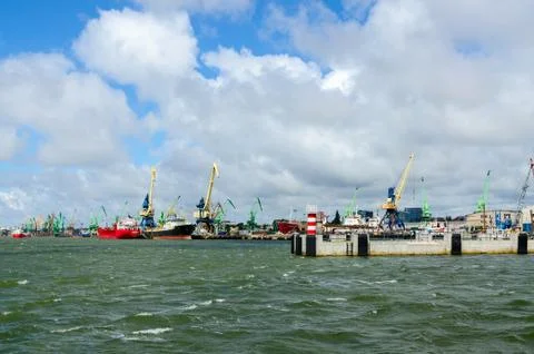 View of the seaport of Klaipeda Stock-Fotos