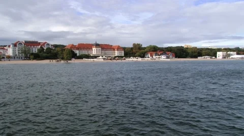 View to the seaside in Sopot, Poland. Stock Footage 58637747