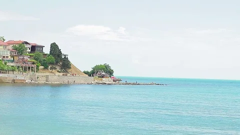 View of the seaside town Stock Footage 78197150