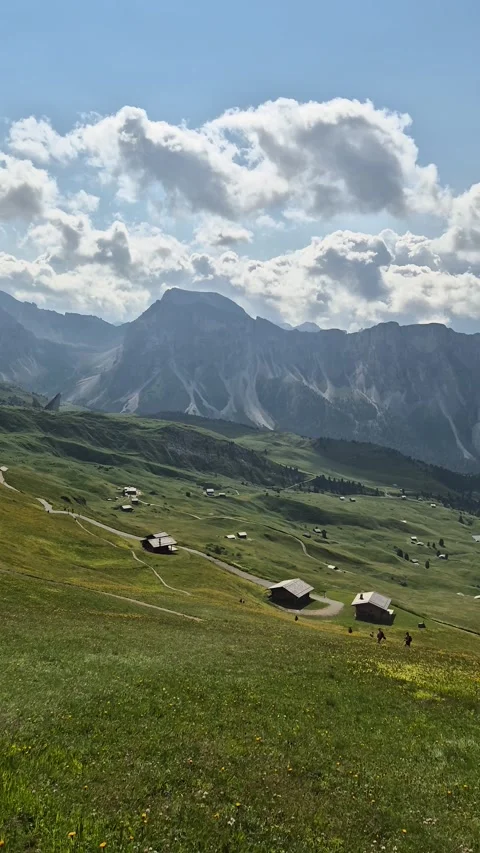 A view from Seceda - Odle - Val Gardena - Ortisei - Italy Stock Footage 280386533