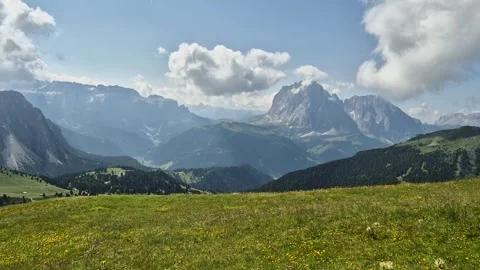 A view from Seceda - Odle - Val Gardena - Ortisei - Italy Stock Footage 280386659