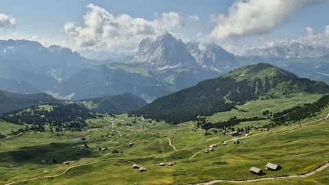 A view from Seceda - Odle - Val Gardena - Ortisei - Italy Stock Footage 280386669