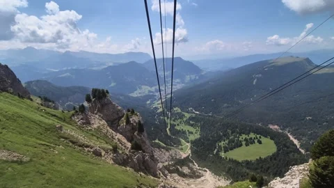 A view from Seceda - Odle - Val Gardena - Ortisei - Italy Stock Footage 280386858