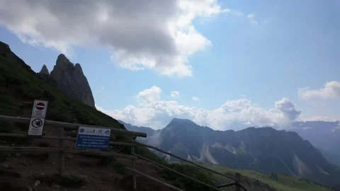 A view from Seceda - Odle - Val Gardena - Ortisei - Italy Stock Footage 288085484