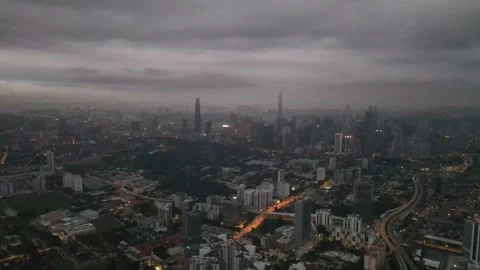 View of the second highest skyscrapers in the World Stock Footage 163253871