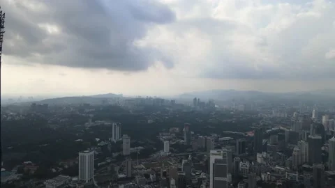 View of the second highest skyscrapers in the World Stock Footage 163253969