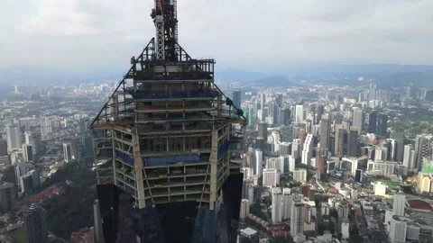 View of the second highest skyscrapers in the World Stock Footage