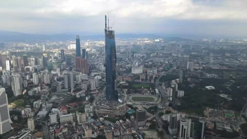 View of the second highest skyscrapers in the World Video stock 163253998