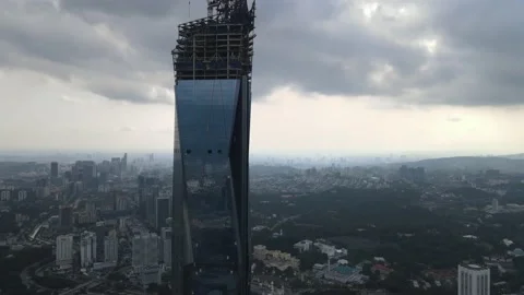 View of the second highest skyscrapers in the World Stock Footage 163254000