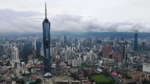 View Of The Second Highest Skyscrapers In The World Stock Footage 168282390