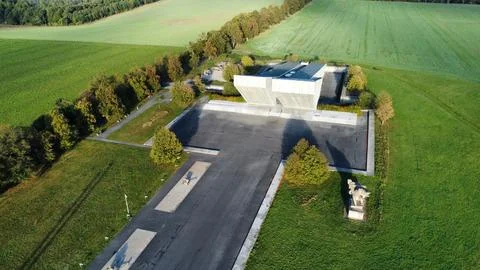 View of the Second World War Memorial and Ostrava Opava Operation, Hrabyne,Czech Stock-Fotos