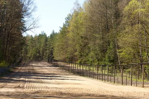 View of the section of the state border Stock Photos