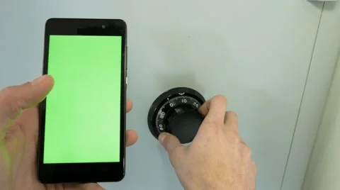 View of the security door of a safe Stock Footage 61485667