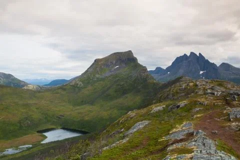 View from the Segla mountain, Norway Stock Photos