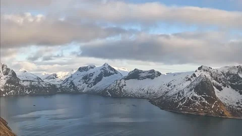 View of Segla mountain in Senja, Norway. Stock Footage 198840589