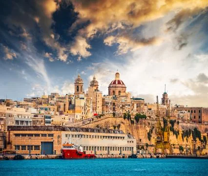 View on Senglea fort in Malta Stock Photos
