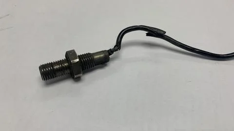 View of sensor and cable broken, black colour part Stock Photos