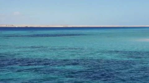 View of serene sea horizon Stock Footage