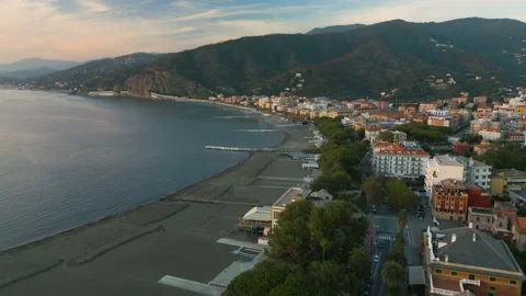 View of Sestri Levante beach Stock Footage 223237103