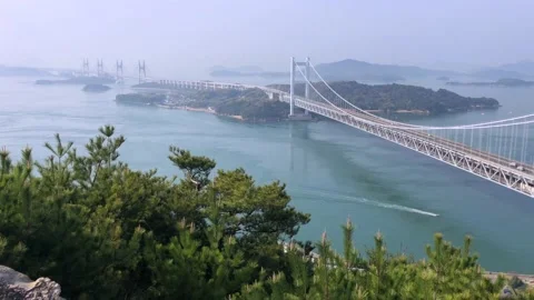 View of Set-Ohashi Bridge Stock Footage 131932952