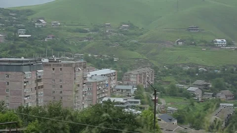 View of the settlement with rich greenery 8 Stock Footage 329791454