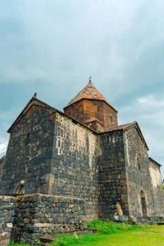 View of Sevanavank monastery from below, sight of Armenia Stock Photos