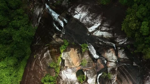 View of Seven Wells Waterfall on Langkawi Island. Malaysia Stock Footage 321798032