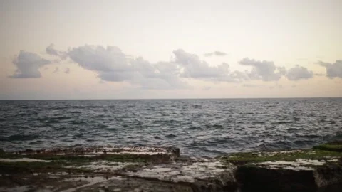 View of the sew with natural beach Stock Footage 155773611