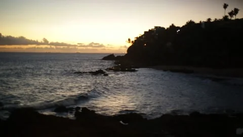 View of the sew with natural beach Stock Footage 155773668