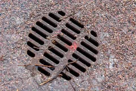 View of the sewer. Stock Photos