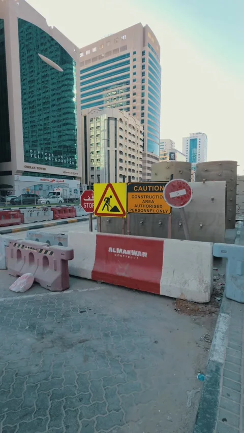 View of sewerage construction work carried out after the 2023 flooding in Stock Footage 346473187