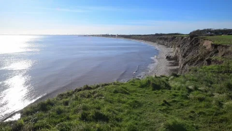 View from Sewerby cliff tops. Stock Footage 329922389