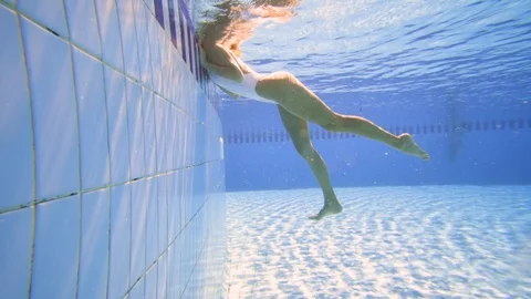 sexy girls swimming underwater