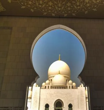 View to Sheikh Zayed Mosque, Abu-Dhabi, UAE Stock Photos