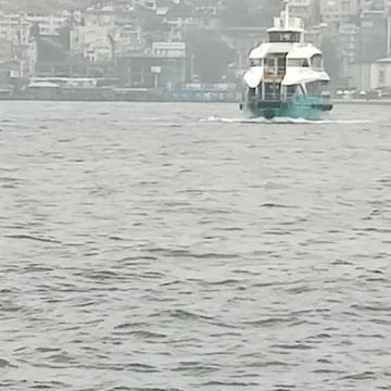 A view of ship in Bosphorus Strait during my vacation Stock Photos