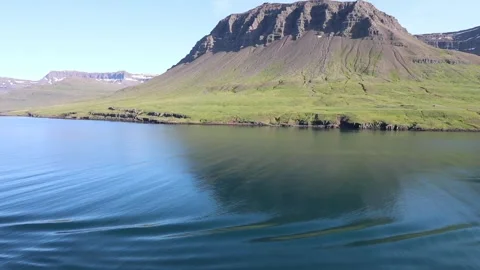 The view from the ship to the mountains Stock Footage 249741940