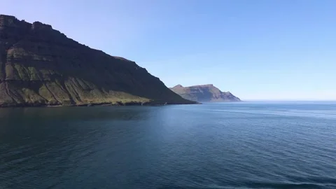 The view from the ship to the mountains Stock Footage 249742258